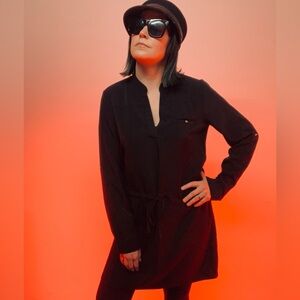 FOREVER 21 Essentials Black Tunic Dress / Medium Goth Office Emo Casual Alt Girl